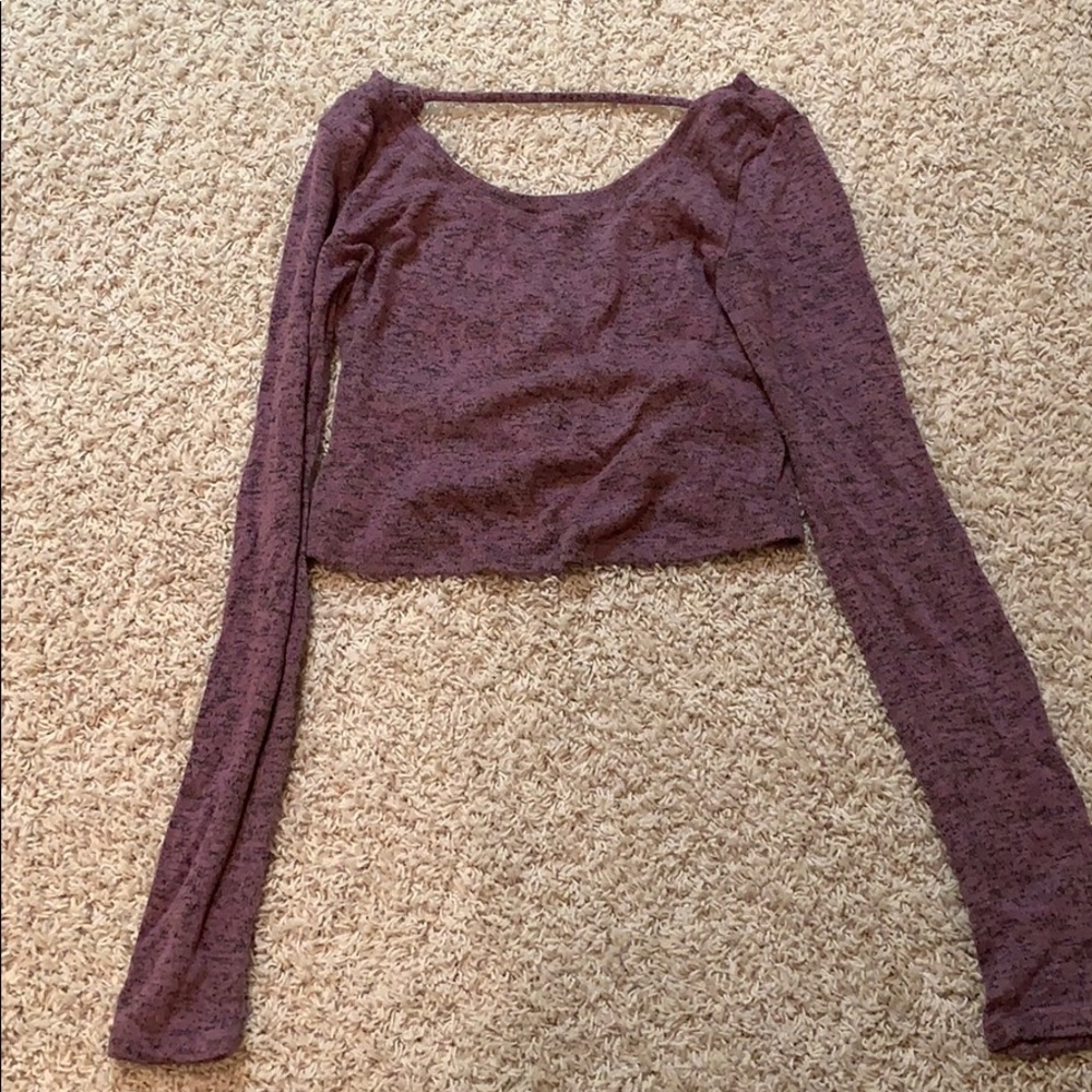 GARAGE cropped long sleeve shirt